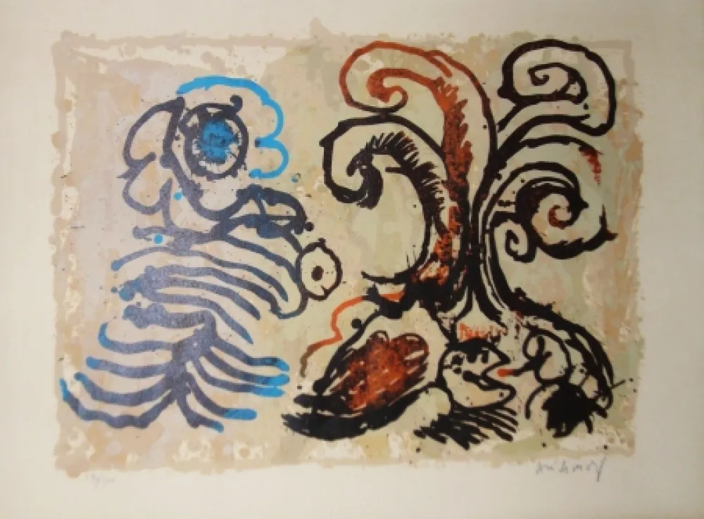 石版画 Alechinsky - Feuillage