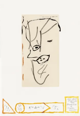 蚀刻版画 Alechinsky - Flore danoise 02 - De Presque là