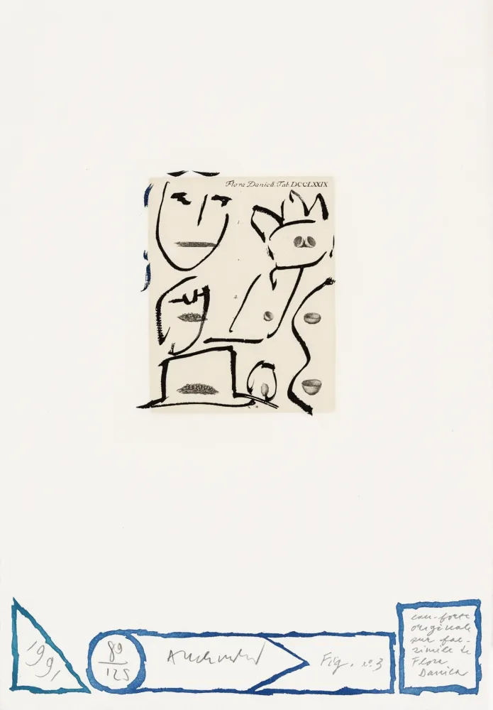 蚀刻版画 Alechinsky - Flore danoise 03 - Pavane noctambule