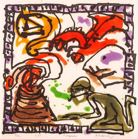 蚀刻飞尘法 Alechinsky - Forgeron