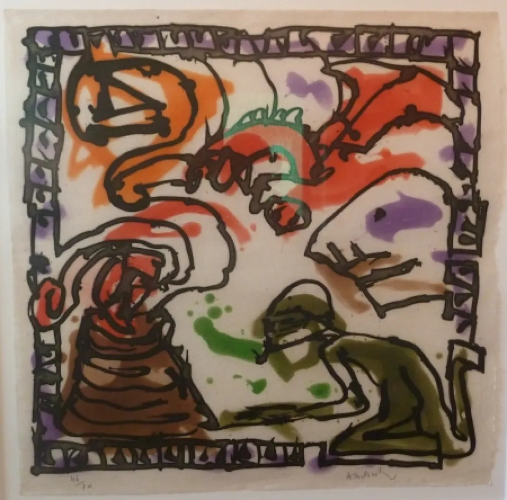 飞尘腐蚀法 Alechinsky -  Forgeron