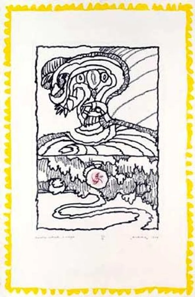 版画 Alechinsky - Frontière naturelle