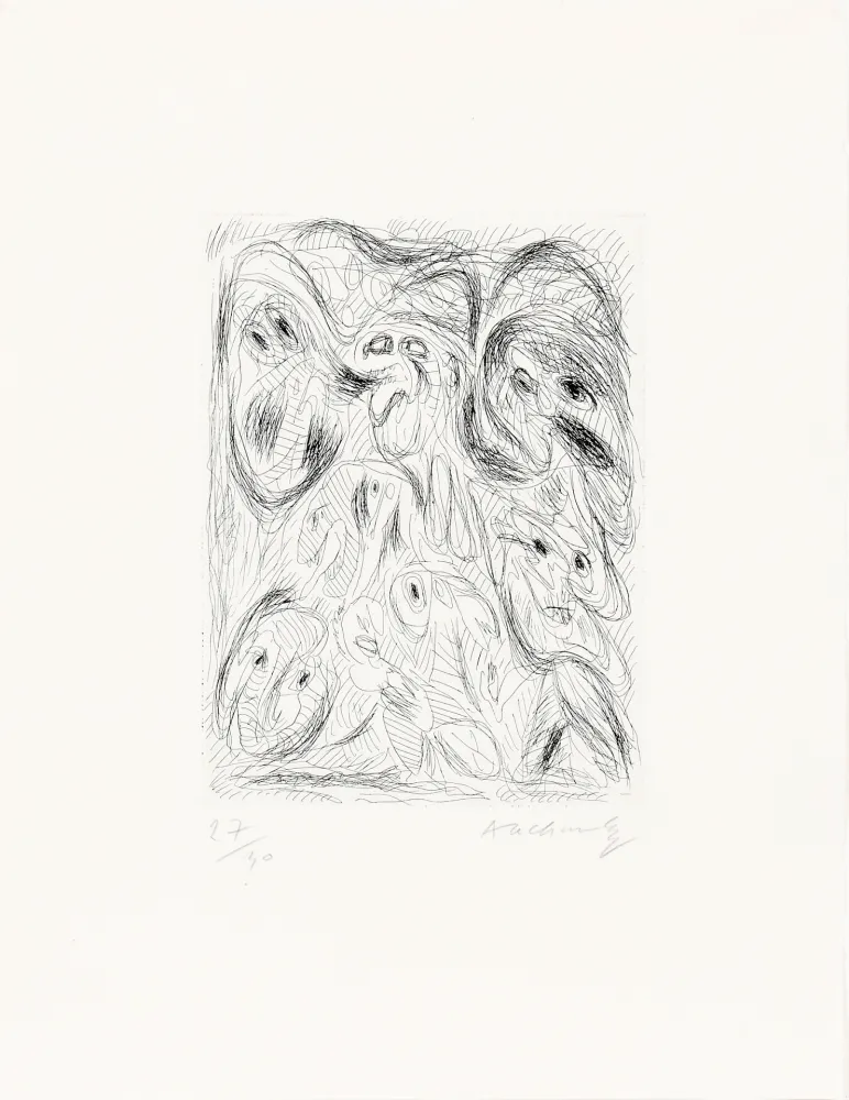 蚀刻版画 Alechinsky - Fumées