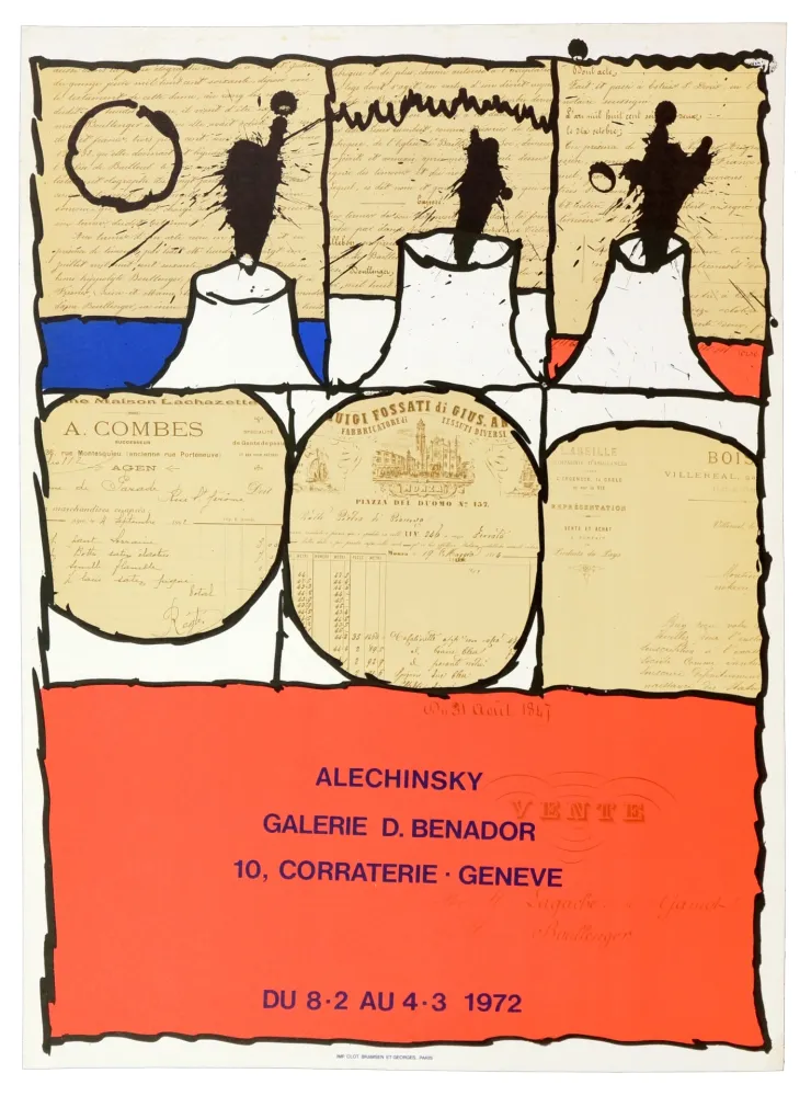 海报 Alechinsky - Galerie D. Benador, Genève