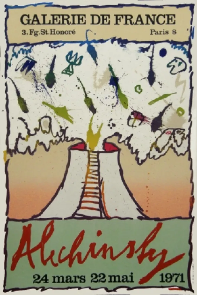石版画 Alechinsky - Galerie de France exhibition poster