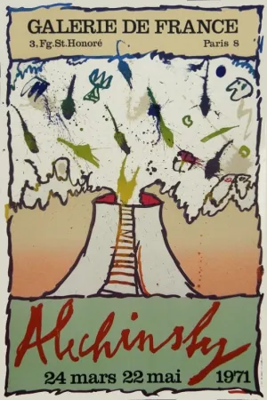 石版画 Alechinsky - Galerie de France exhibition poster