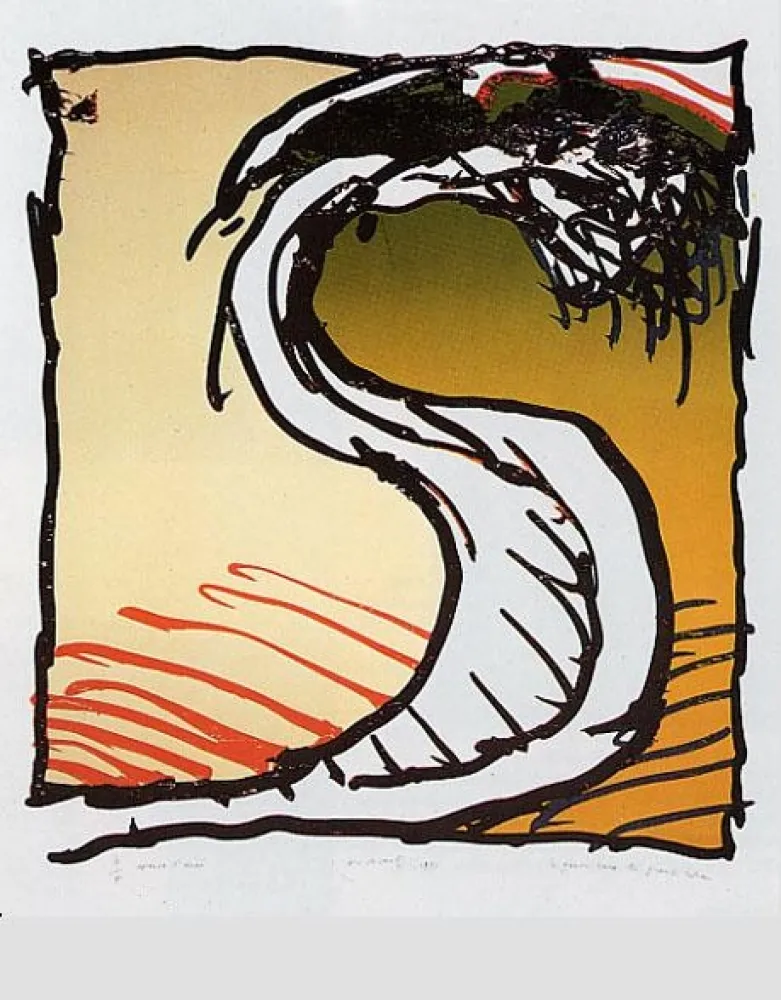 石版画 Alechinsky - Genou dans la grande r.