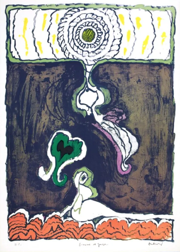 石版画 Alechinsky - Gnome et Gnose 1