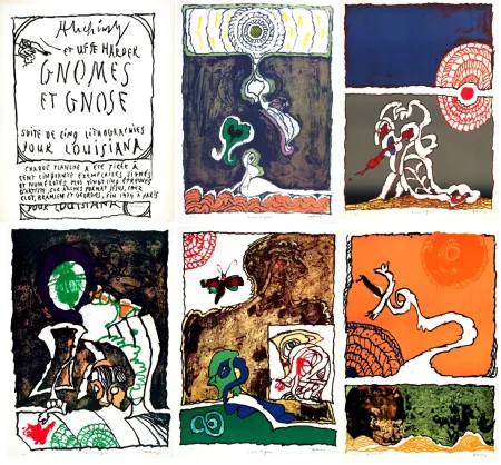 石版画 Alechinsky - Gnome et Gnose (complete portofolio)
