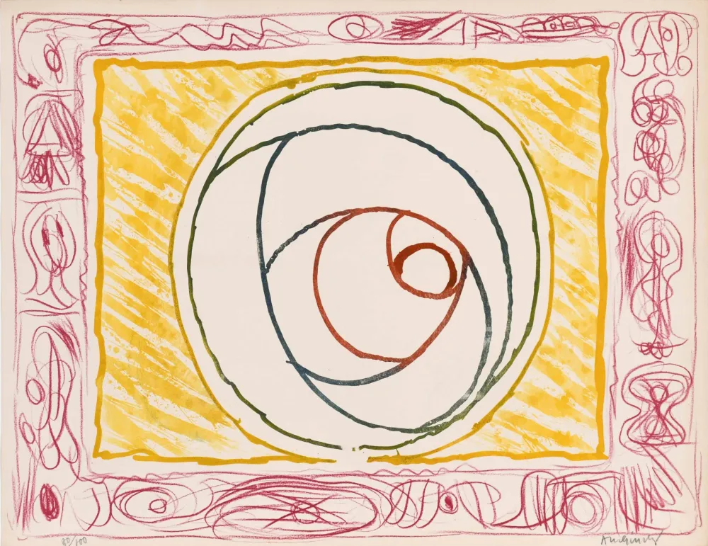 蚀刻版画 Alechinsky - Graffiti Sélénite