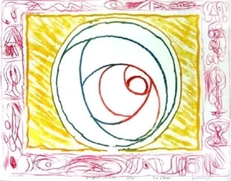 版画 Alechinsky - Graffiti sélénite 