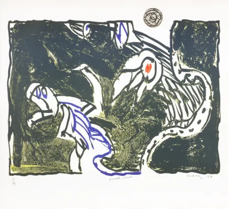 石版画 Alechinsky - Grenouille Errante
