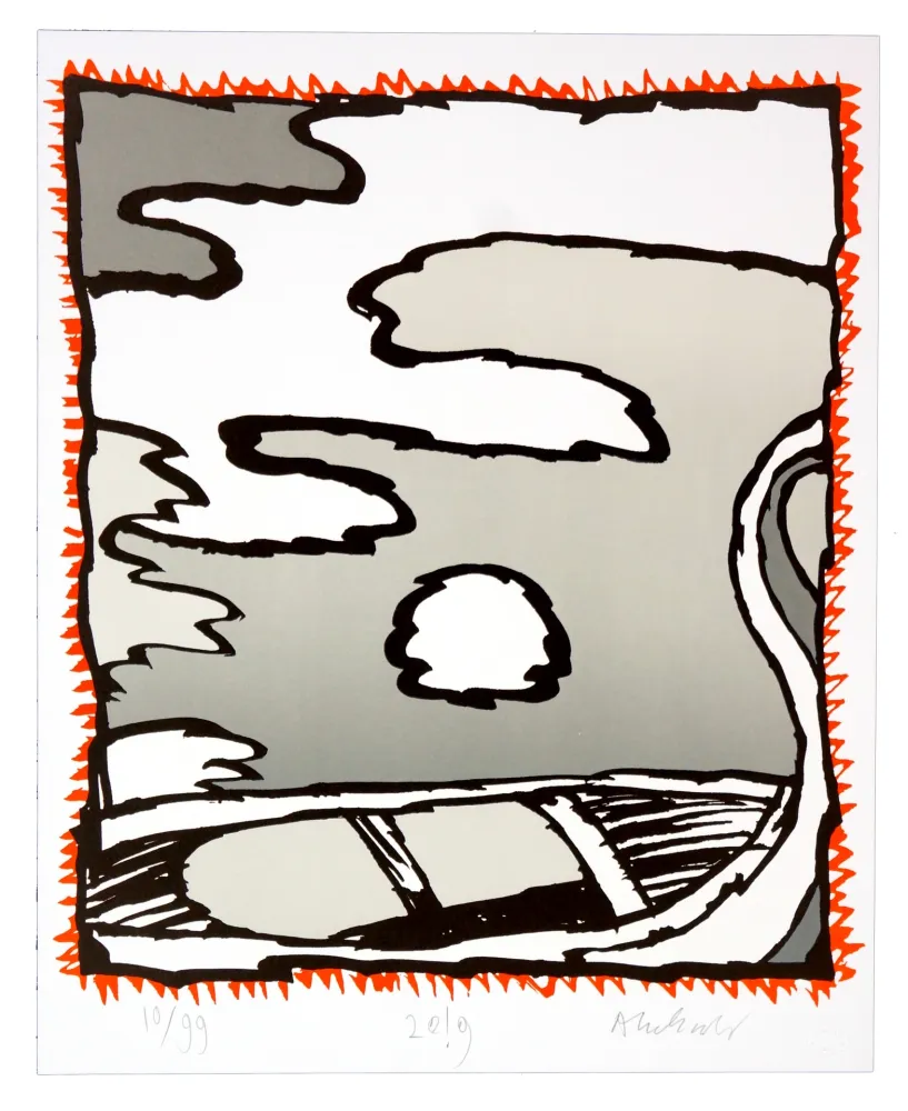 石版画 Alechinsky - Griserie à minuit I