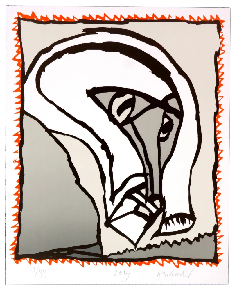 石版画 Alechinsky - Griserie à minuit II