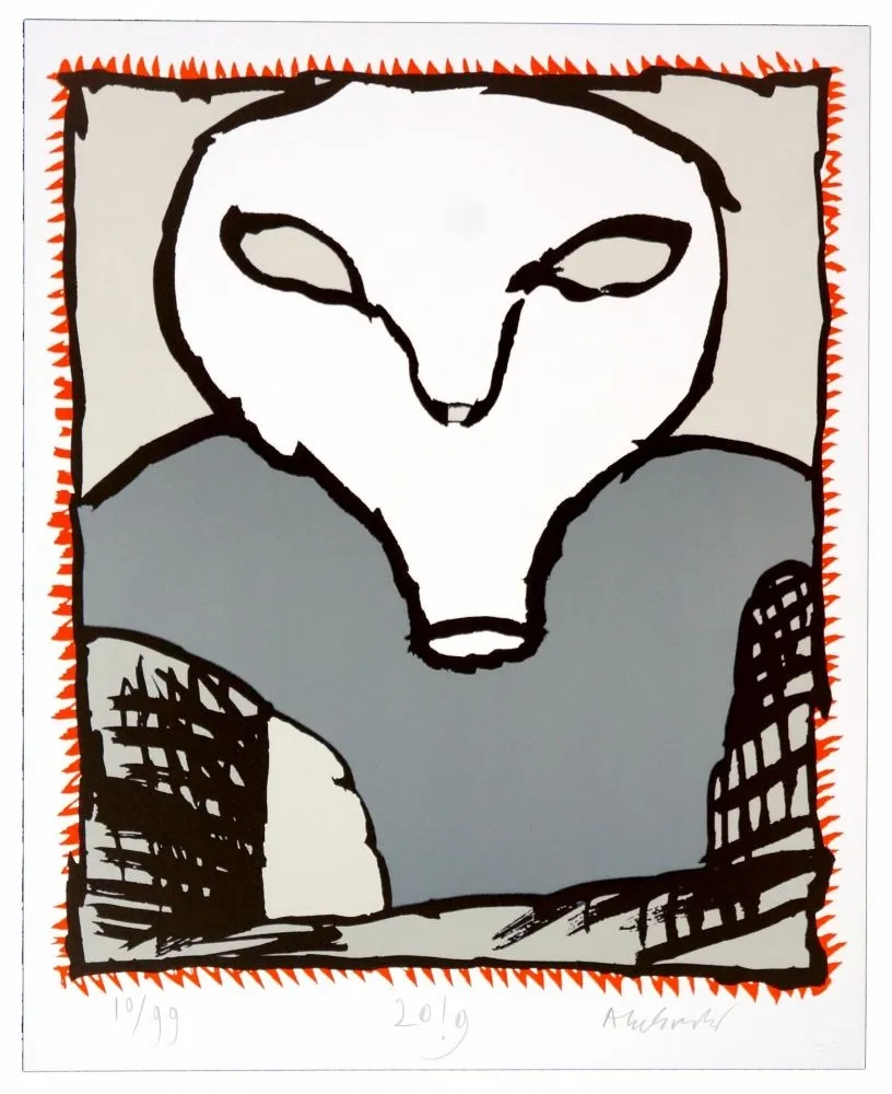 石版画 Alechinsky - Griserie à minuit III