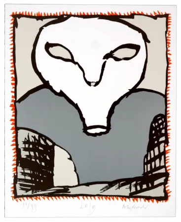 石版画 Alechinsky - Griserie à minuit III