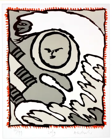 石版画 Alechinsky - Griserie à minuit V