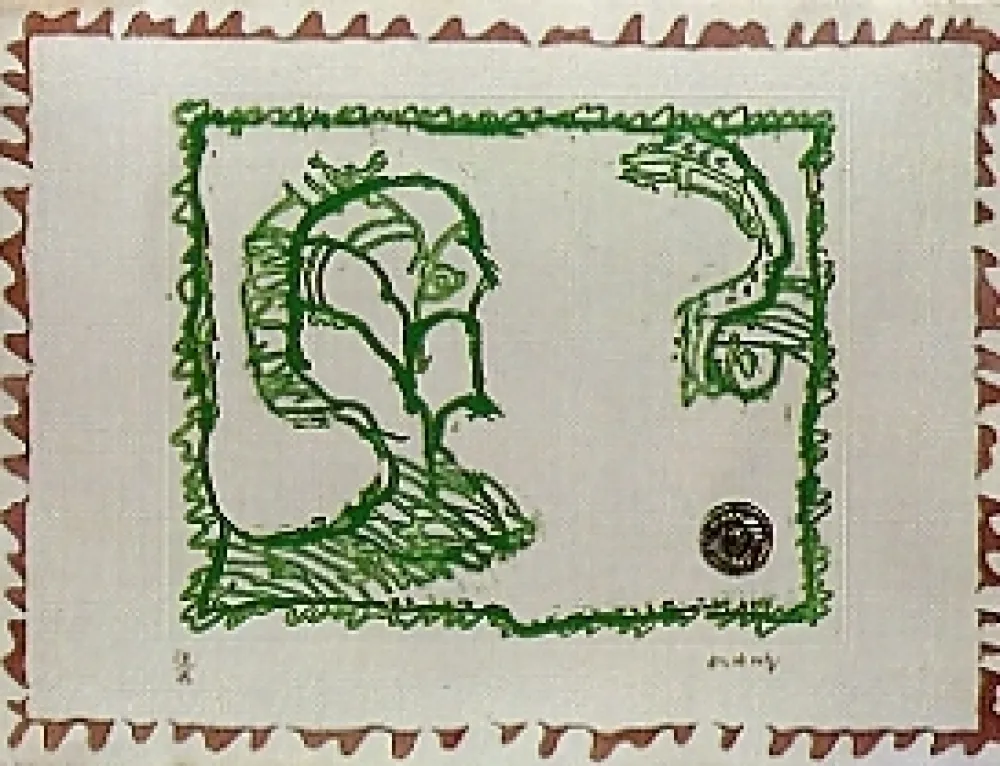 石版画 Alechinsky - Gueule de proue