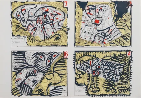 石版画 Alechinsky - Hommage à Aimé et Marguerite