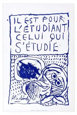 石版画 Alechinsky - Il est pour l'étudiant, celui qui s'étudie