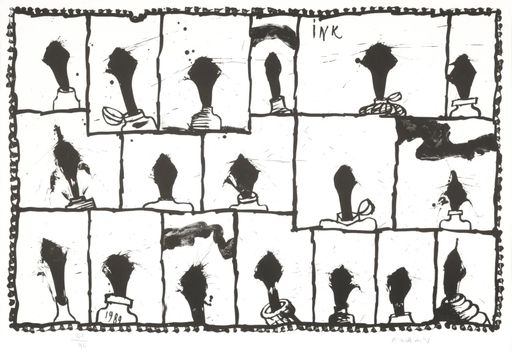石版画 Alechinsky - Ink