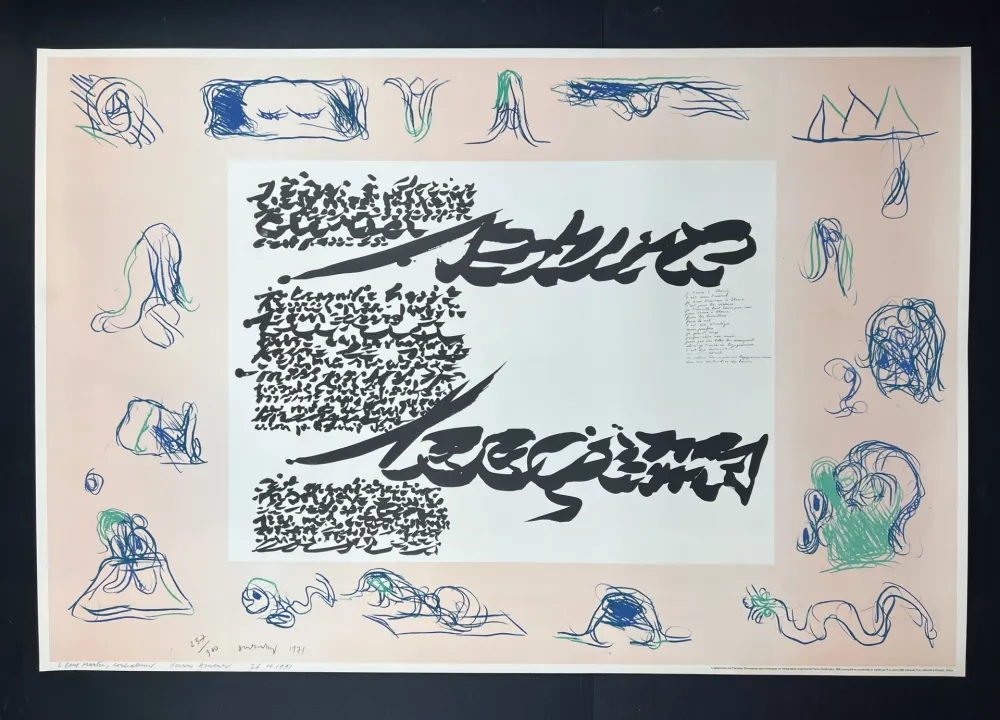 石版画 Alechinsky - J'ècris a Gloria