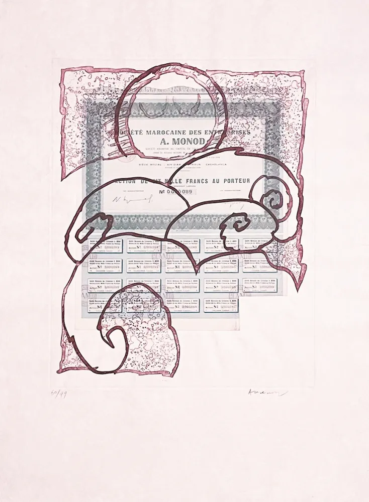 蚀刻版画 Alechinsky - Krach