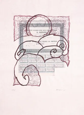 蚀刻版画 Alechinsky - Krach