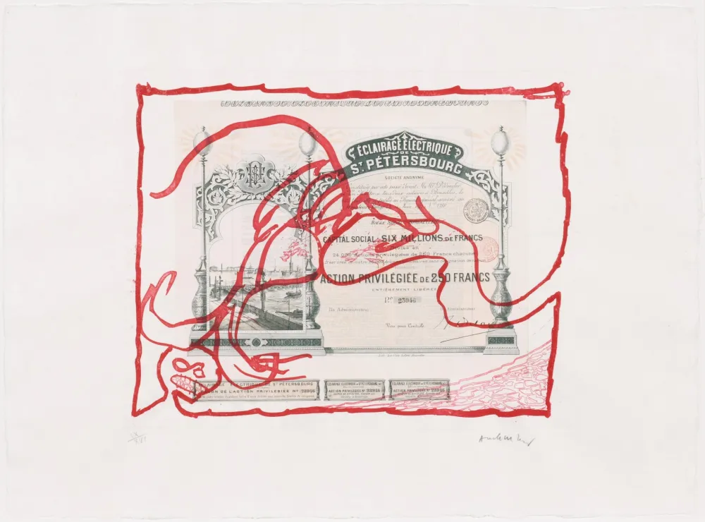 蚀刻版画 Alechinsky - Krach II