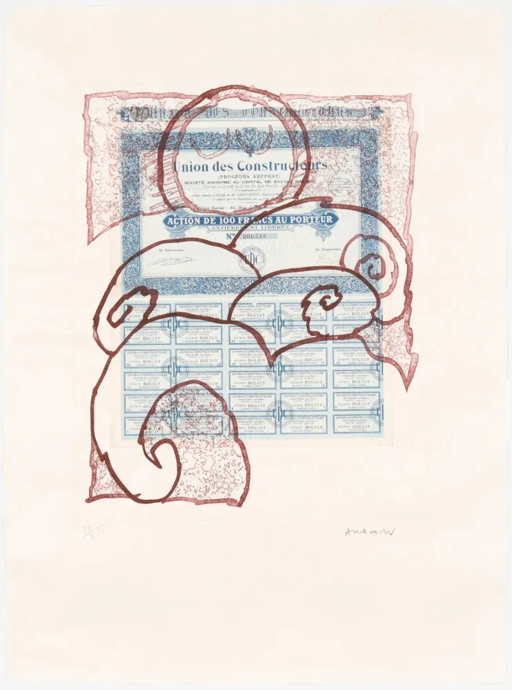 蚀刻版画 Alechinsky - Krach V