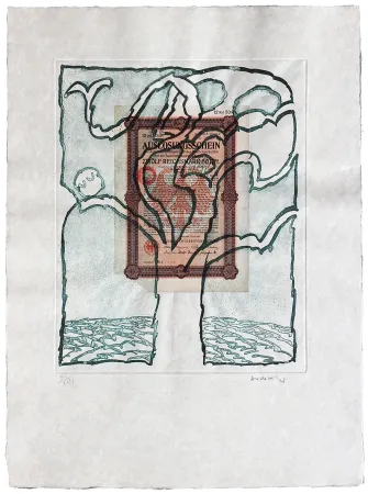 蚀刻版画 Alechinsky - Krach V.