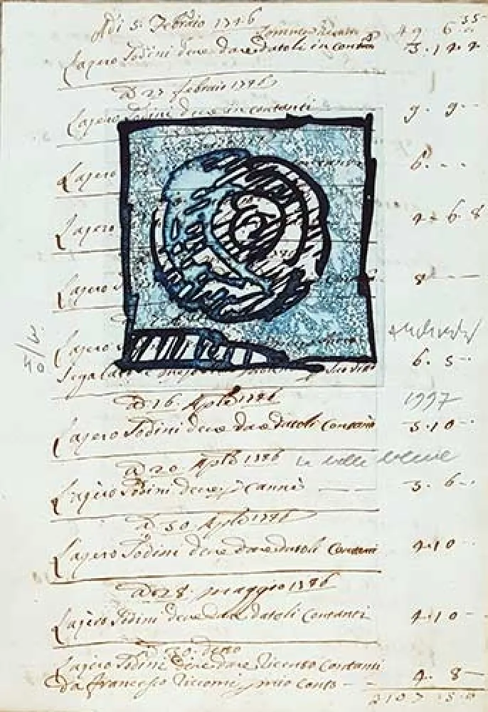 版画 Alechinsky - La belle bleue