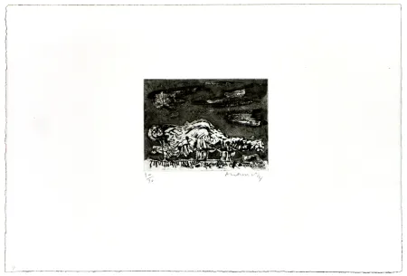 蚀刻版画 Alechinsky - La boule de feu