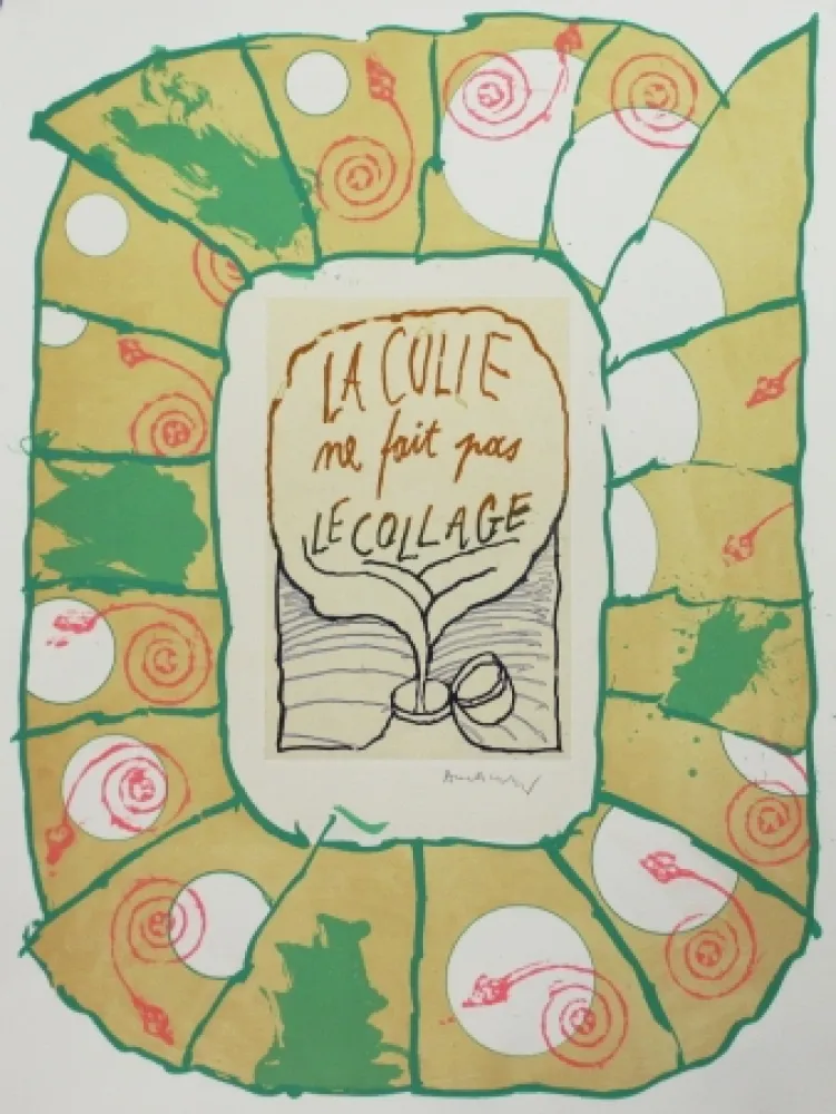 蚀刻飞尘法 Alechinsky - La colle ne fait pas le collage