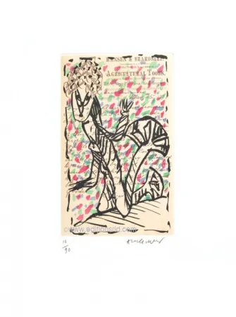 蚀刻飞尘法 Alechinsky - La jardinière