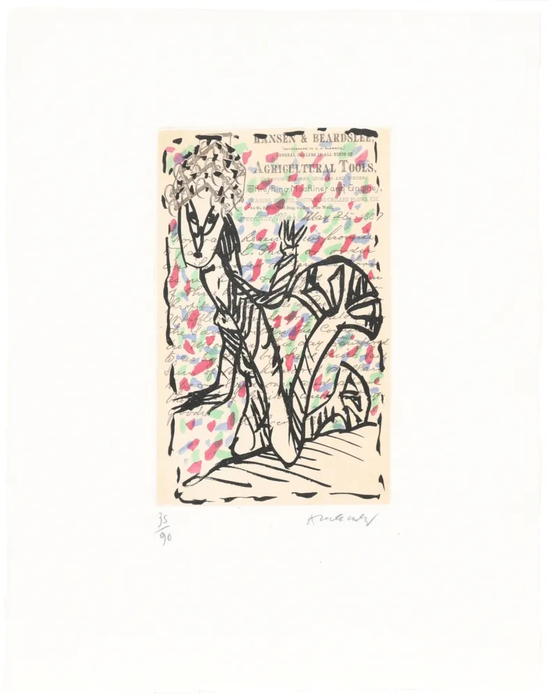 蚀刻飞尘法 Alechinsky - La jardinière