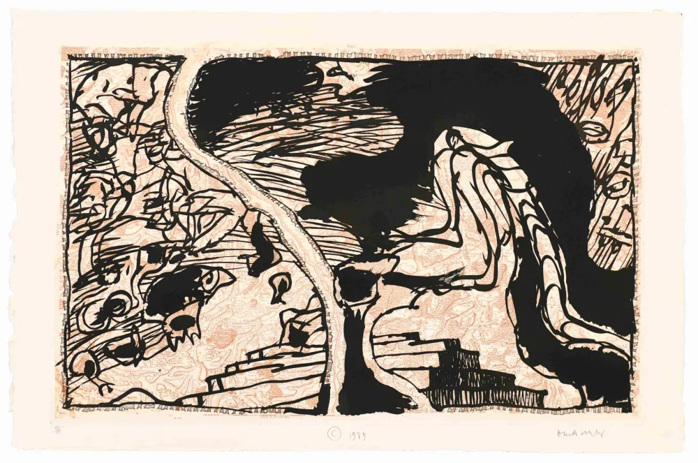 蚀刻版画 Alechinsky - La Ligne de Front
