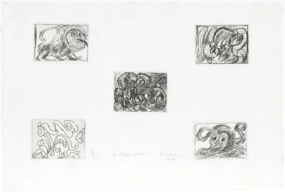 蚀刻版画 Alechinsky - La ligne seule