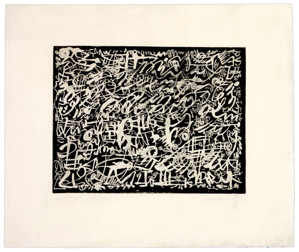 蚀刻版画 Alechinsky - La nuit