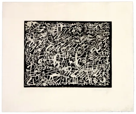 蚀刻版画 Alechinsky - La nuit