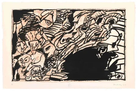 蚀刻版画 Alechinsky - La Prise à Revers