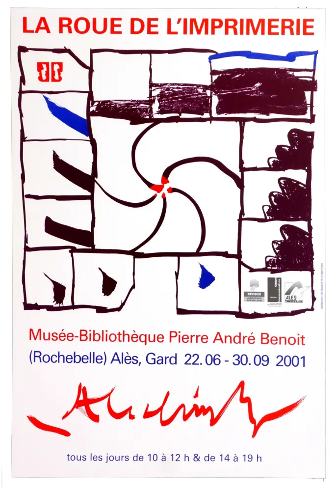 海报 Alechinsky - La Roue de l'imprimerie