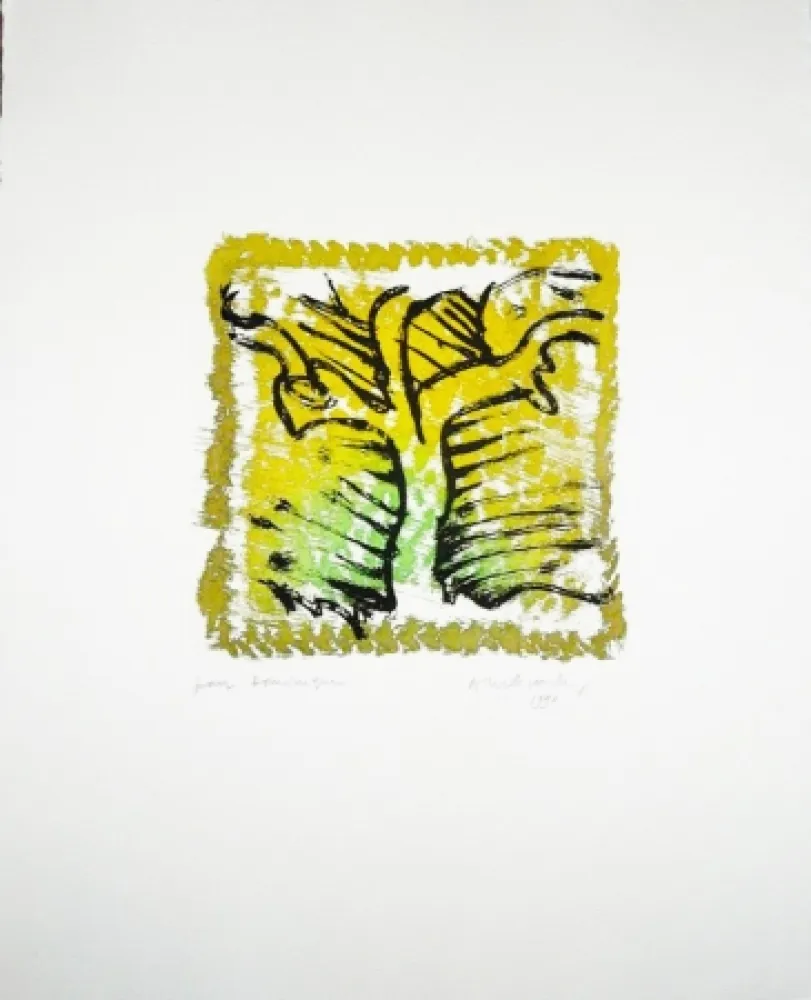 版画 Alechinsky - L'arbre vert