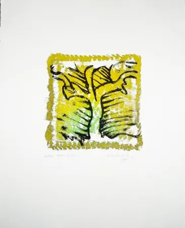 版画 Alechinsky - L'arbre vert