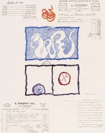 飞尘腐蚀法 Alechinsky - L’Avenir de la Propriété V