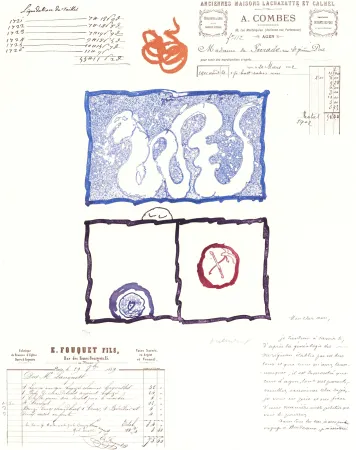 飞尘腐蚀法 Alechinsky - L’Avenir de la Propriété V