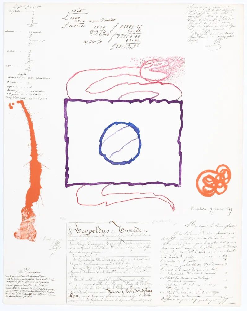 飞尘腐蚀法 Alechinsky - L’Avenir de la Propriété VII