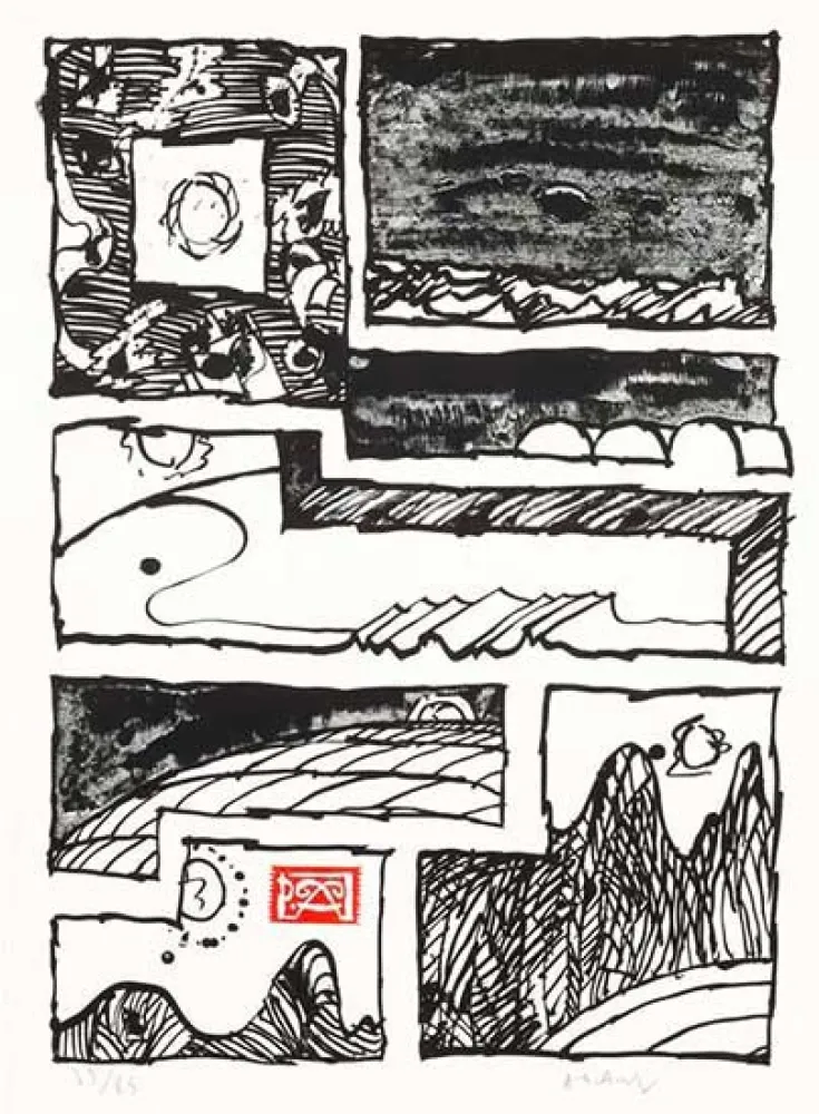 石版画 Alechinsky - Le cachet faisant foi