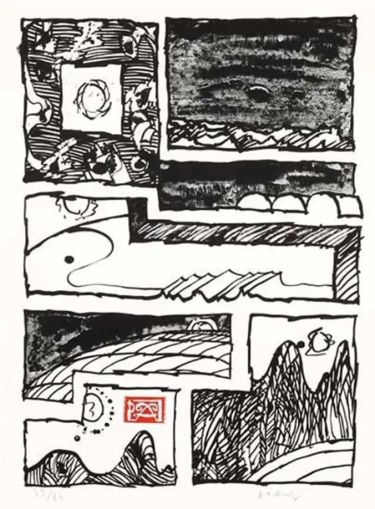 石版画 Alechinsky - Le cachet faisant foi