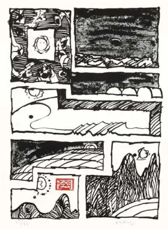 石版画 Alechinsky - Le cachet faisant foi